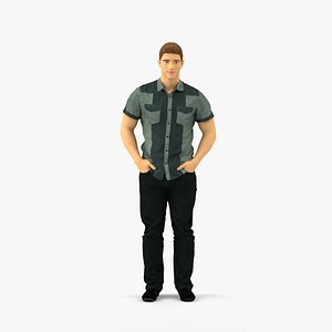 scanned realistic human 3D