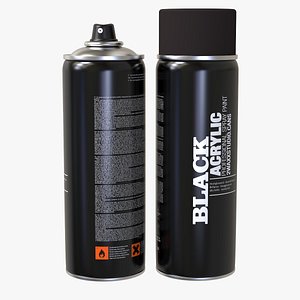 spray bomb paint cans 3d c4d