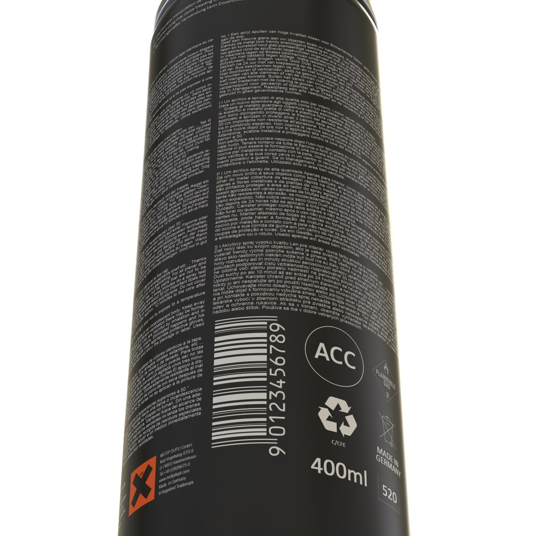 Spray Bomb Paint Cans 3d C4d