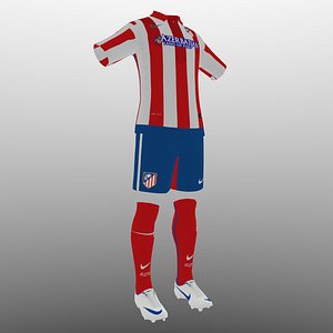 soccer kit, clothes, atletico madrid - shirt shorts shoes