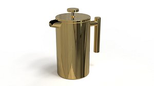 French press coffee pot DUKA gold model