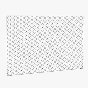3D Chain Link Fence Metal model