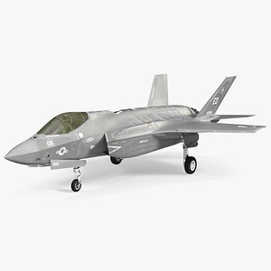 Stealth Multirole Fighter F 35 Lightning II With a Pilot Rigged for Maya