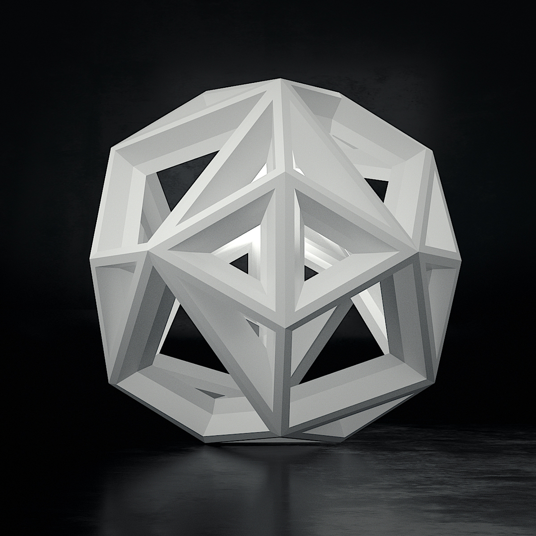 abstract voronoi sphere 01 c4d