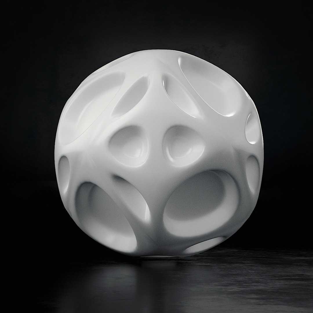 abstract voronoi sphere 01 c4d
