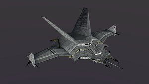 srg500 space fighter 3d model