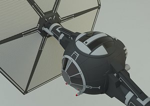 3D TIE-fighter spacecraft 3D model