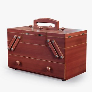 Sewing Box Wooden 3D model