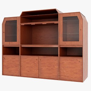 Vintage Wooden Wall Unit