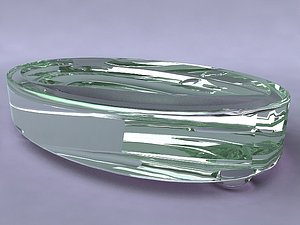 CRYSTAL GLASS SOAP DISH