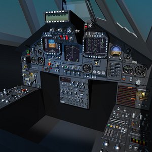 cockpit display 3d model
