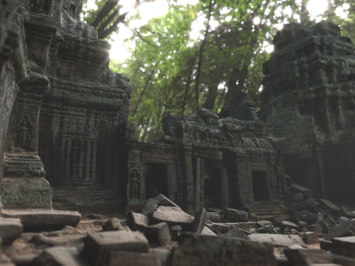 Ancient Temple 16 K Model - TurboSquid 2326537