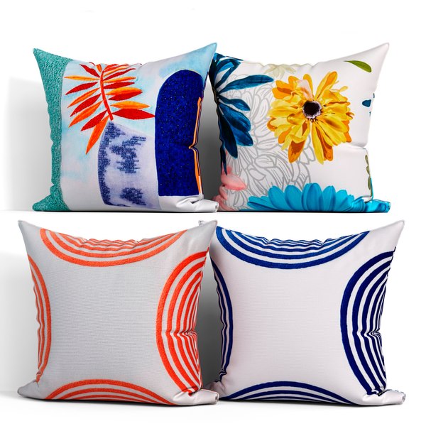 3D Decorative Pillows Set 165 model TurboSquid 1939653
