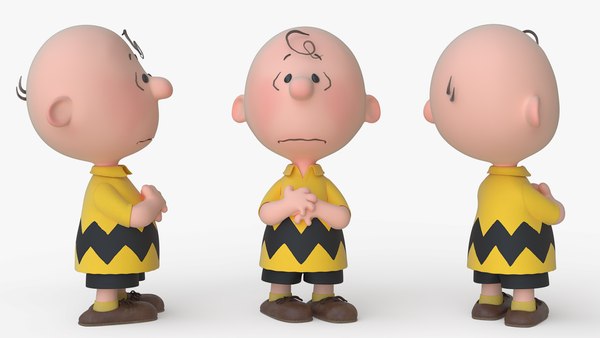 modelo 3d Charlie Brown en pose de miedo - TurboSquid 2318849