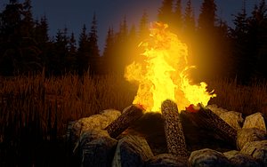 Lowpoly Campfire