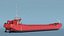 3D Split Hopper Barge Red