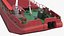 3D Split Hopper Barge Red