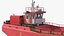 3D Split Hopper Barge Red