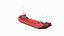 3D Split Hopper Barge Red