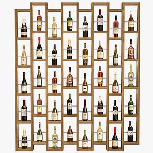 Rack with alcohol 49 3D model