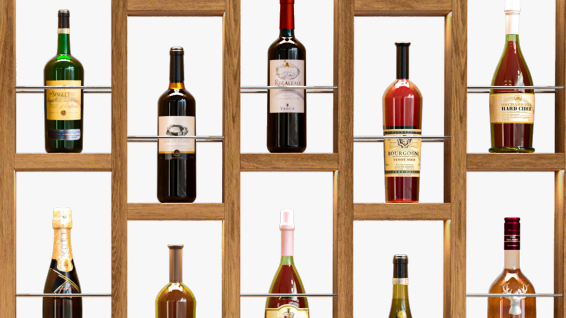 Rack With Alcohol 49 3D Model - TurboSquid 2052740