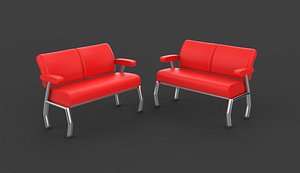 wating chair 01 3D model 3D model