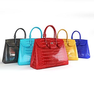 Women's leather bag made of crocodile leather. Five signature colors.