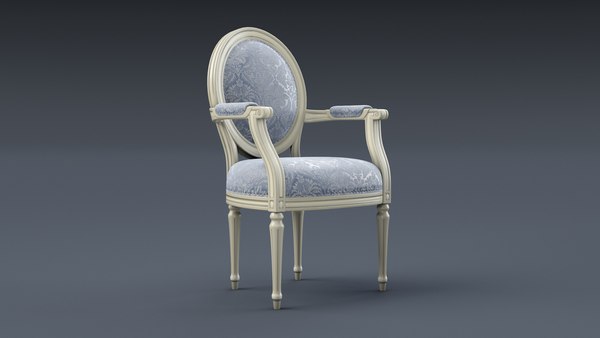 Modello 3D Poltrona Luigi XVI Low Poly TurboSquid 1614090