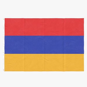 3D flag laying pose armenia