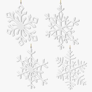 3D Snowflakes Collection model