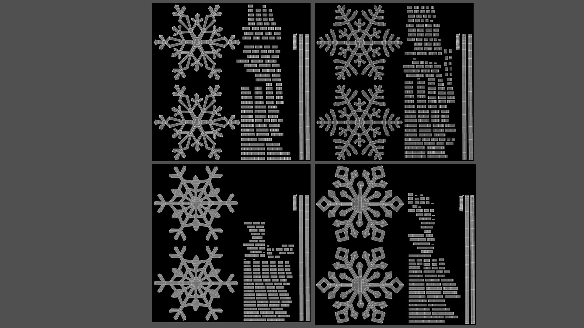 3D Snowflakes Collection Model - TurboSquid 2319646