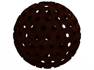 Wireframe Shape Geometric Spikes Ball 3D model
