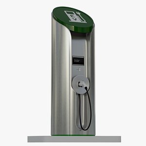electric vehicle charging station 3d max