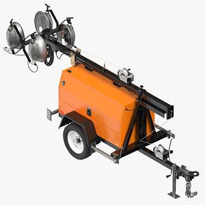 Mobile Construction Light Generator Clean and Dirty