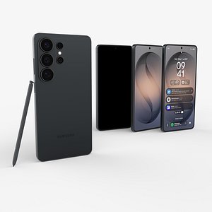 Samsung Galaxy S26 Ultra  Black  and  S Pen 3D model