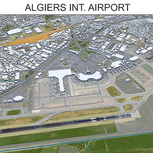 3D Algiers International Airport Houari Boumediene