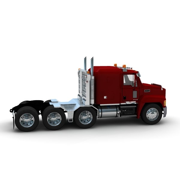 3d mack ch truck heavy model