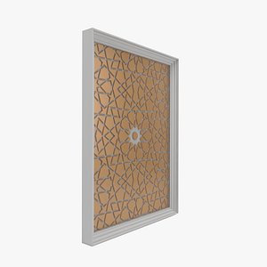 3D Islamic Geometric Decorative Frame