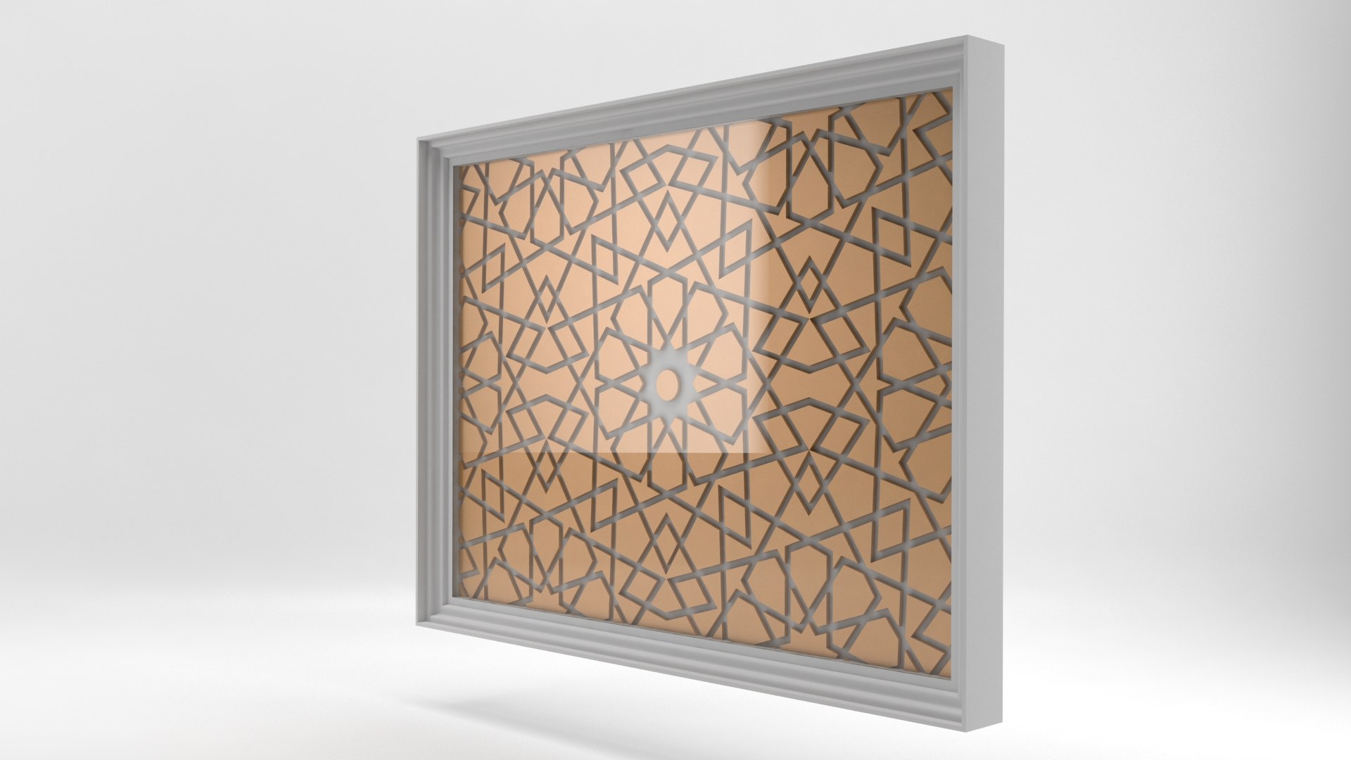 3D Islamic Geometric Decorative Frame - TurboSquid 1784534