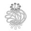 Candelabro de ocho partes con rayas