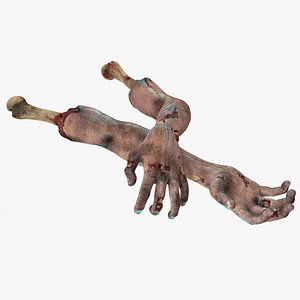 3D model Bloody Zombie Arms Rigged for Maya