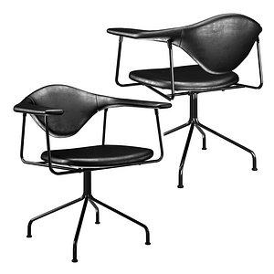 Gubi Masculo Dining Chair Swivel vray