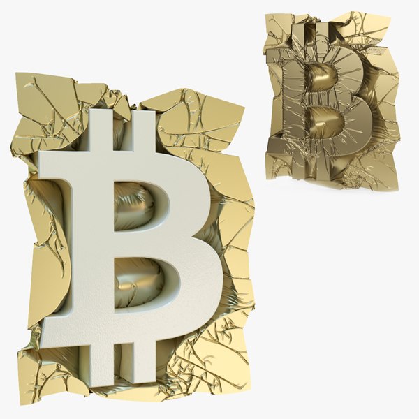 bitcoin fabric draped symbol 3D model