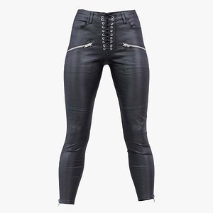 Laced Front Leather Trousers Remastered