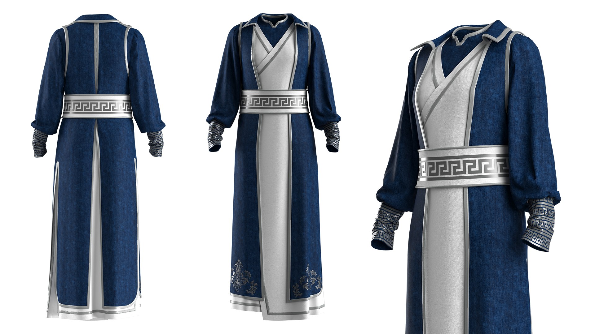 Imperial Blue Robe 3D - TurboSquid 2473318