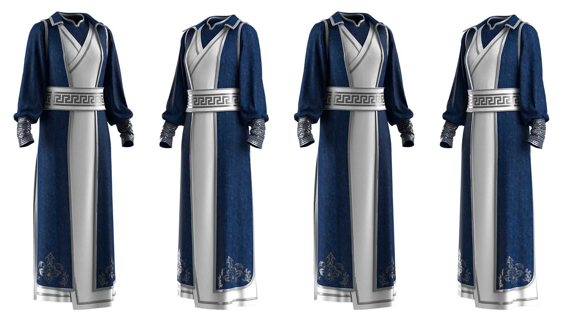 Imperial Blue Robe 3D - TurboSquid 2473318