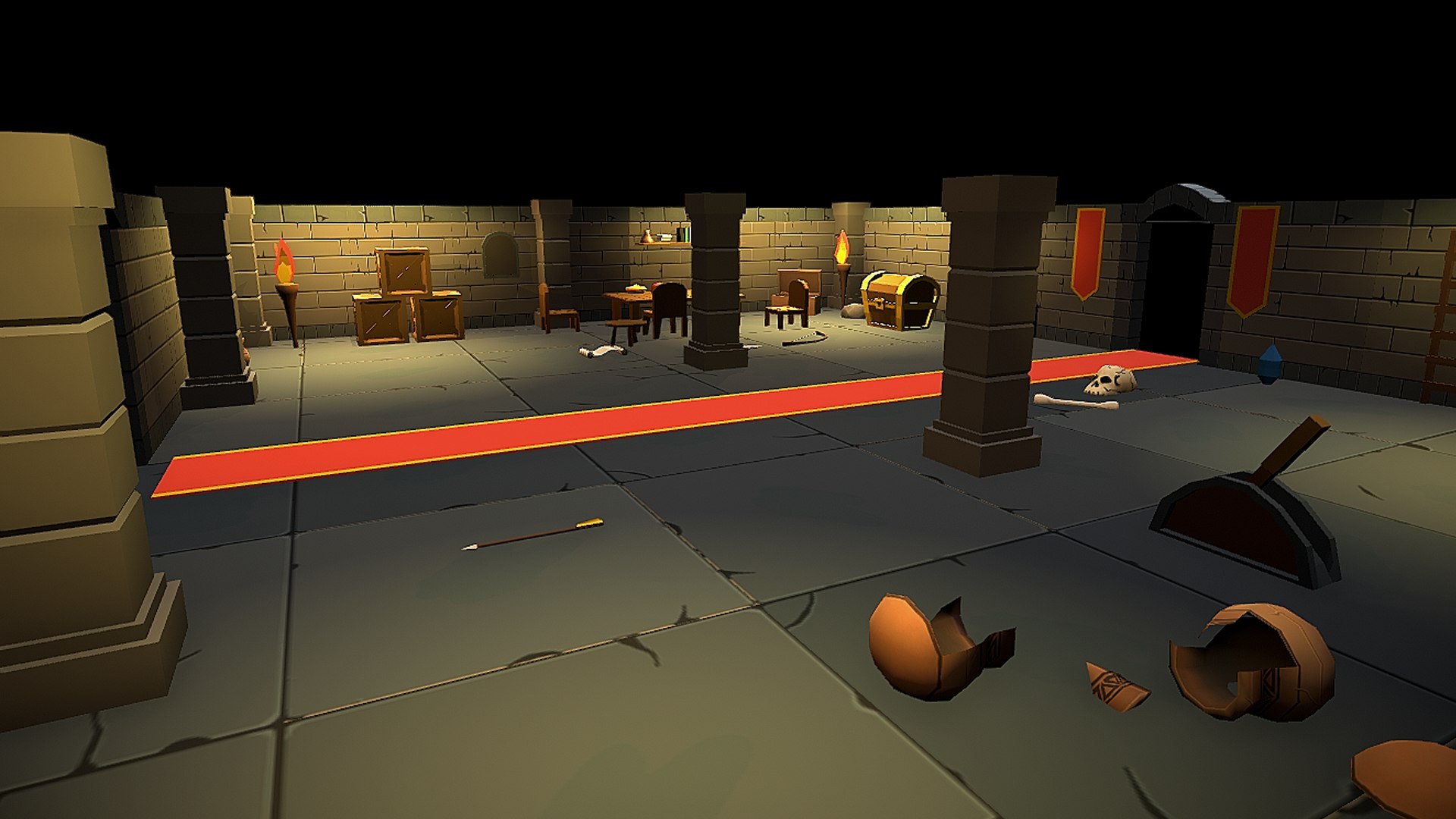 Modular Low Poly Cartoon Dungeon Props And Tileset Pack Model ...