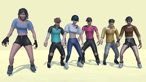 3D Ice Skater Actions