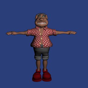 appealing old man cute character 3d ma