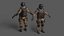 Soldato militare 03 - Personaggio tattico pronto per il gioco, modello 3D low-poly